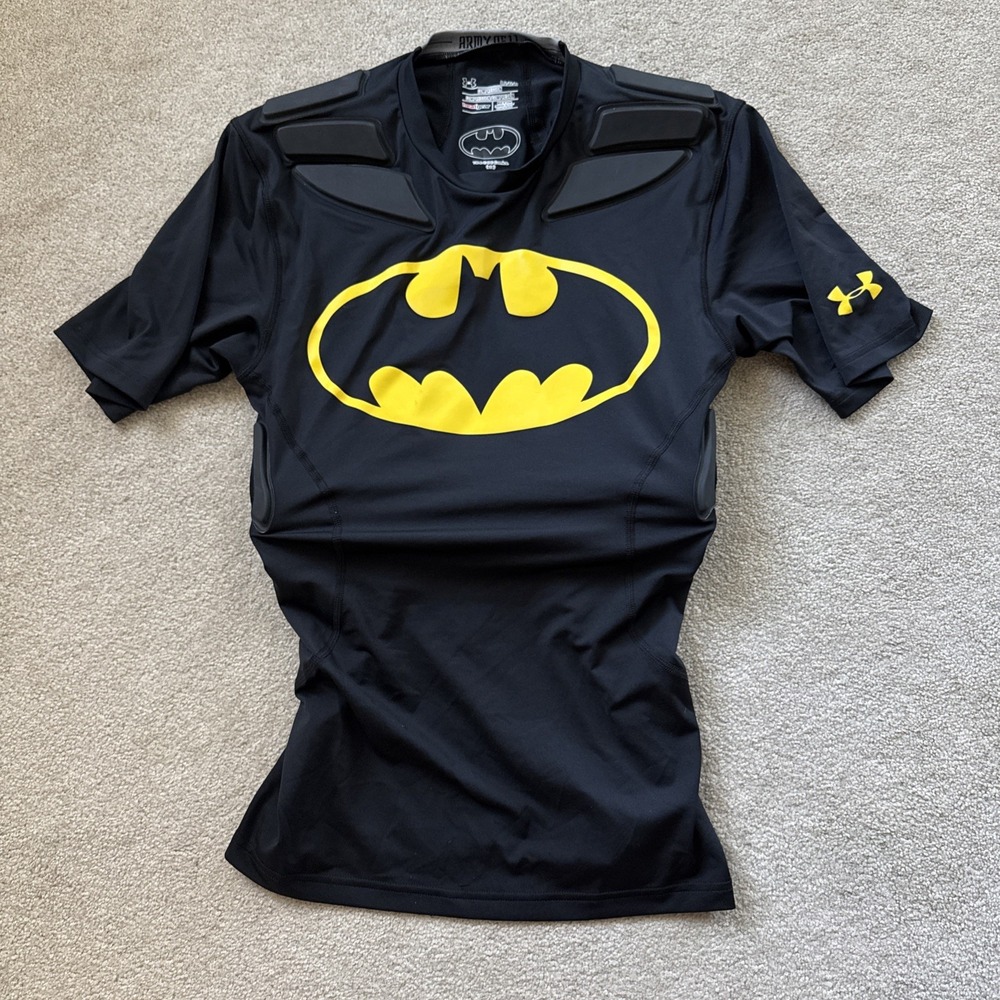 Under Armour Men‎ Size L Batman Padded Football Alter Ego Compression Shirt